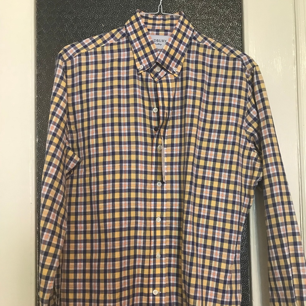NWT Ledbury Plaid Button-Down Shirt, Size L